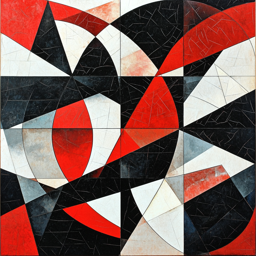 Kazimir Malevich Inspired Fragmented Patterns Paint By Color