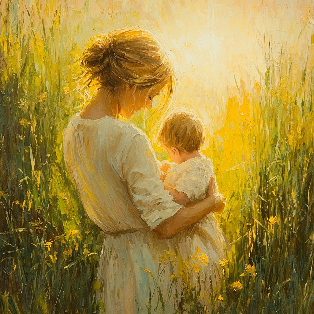 Radiant Motherhood Number Painting