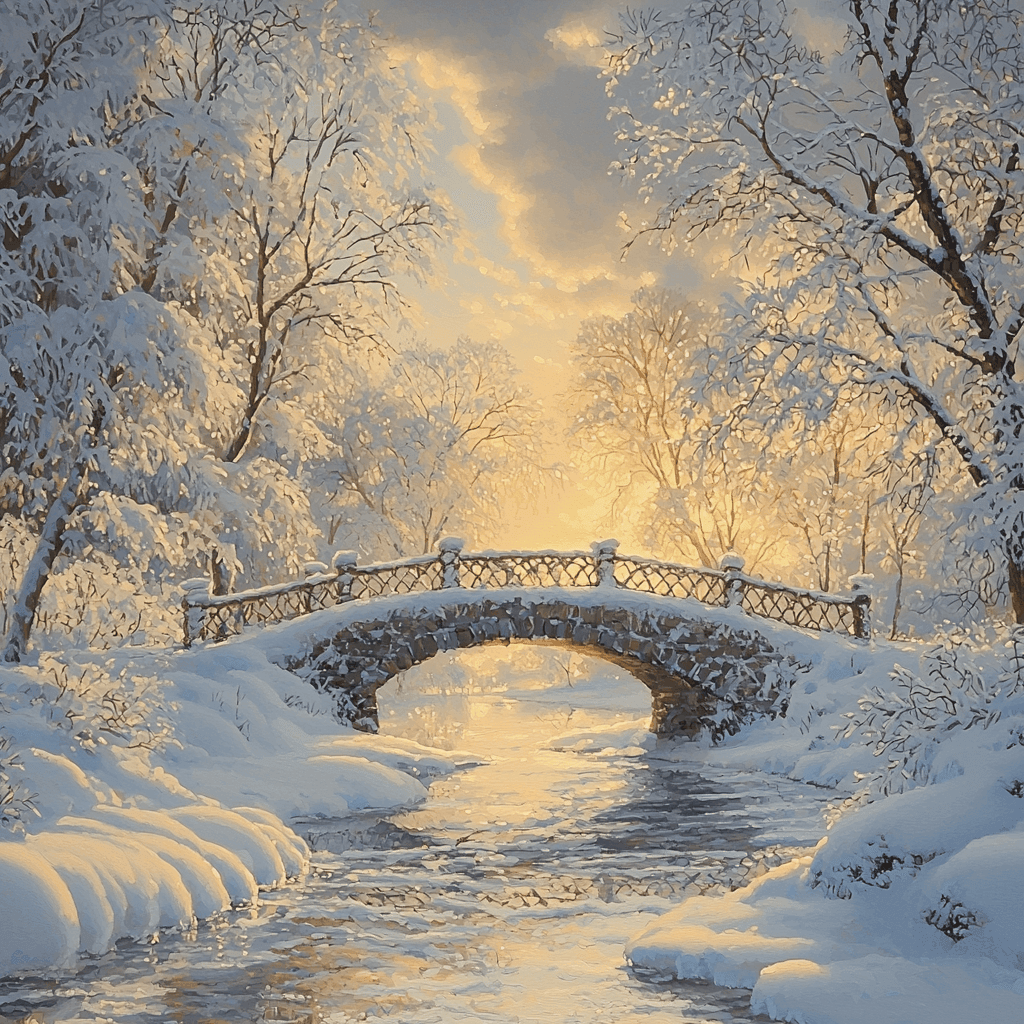John Atkinson Grimshaw Inspired Frosty Morning Paint By Color
