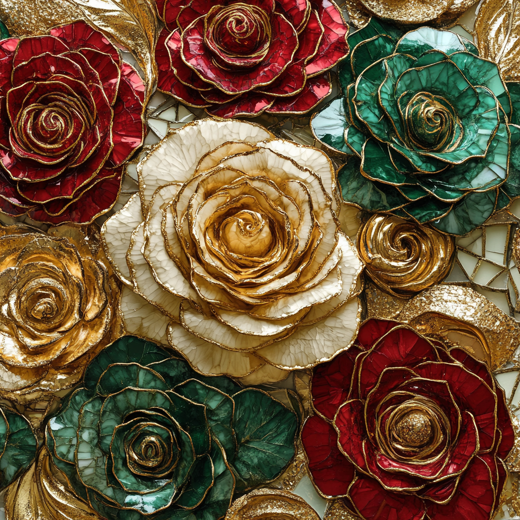 Klimt Inspired Evening Roses Numbered painting kits