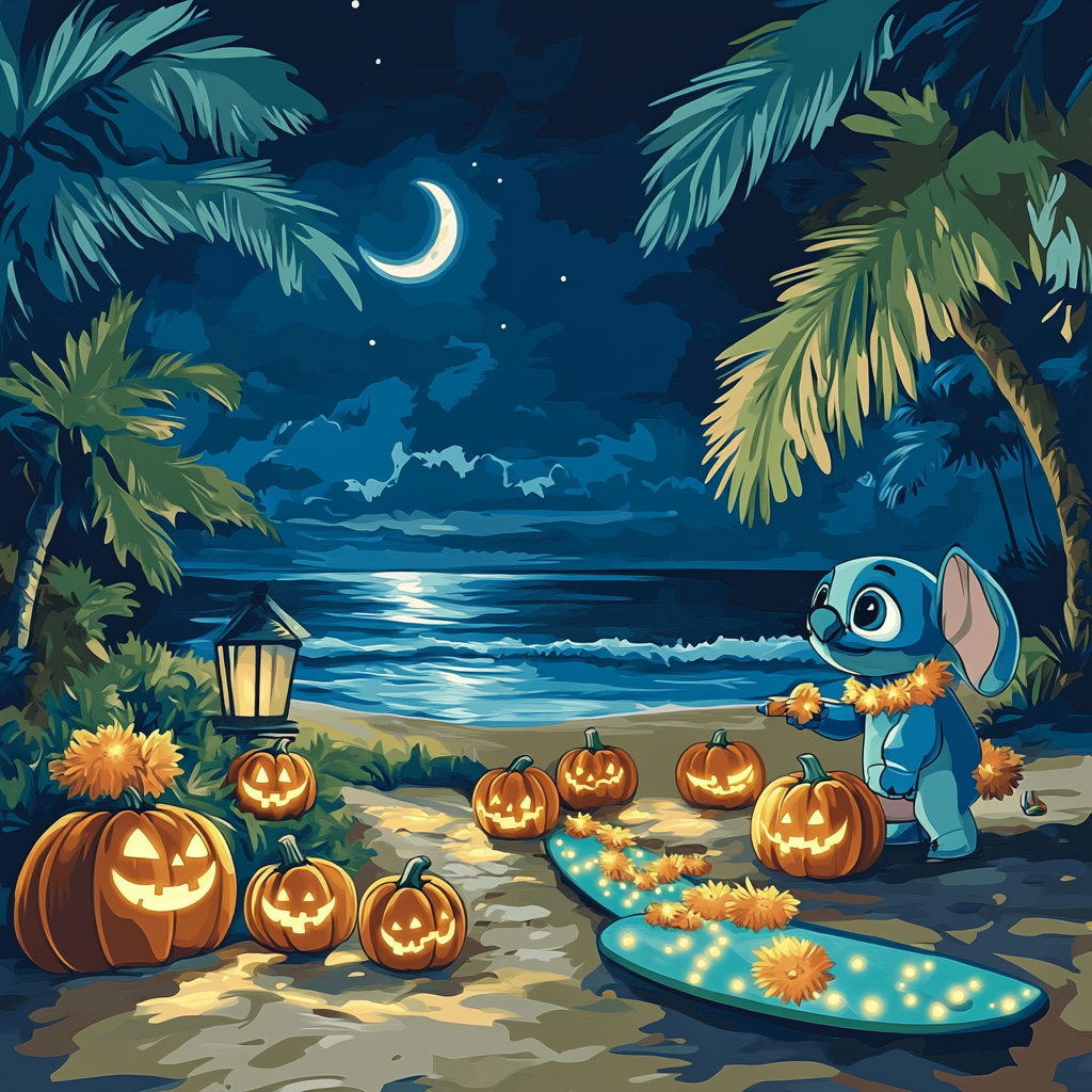 Stitchs Moonlit Mischief paint by number