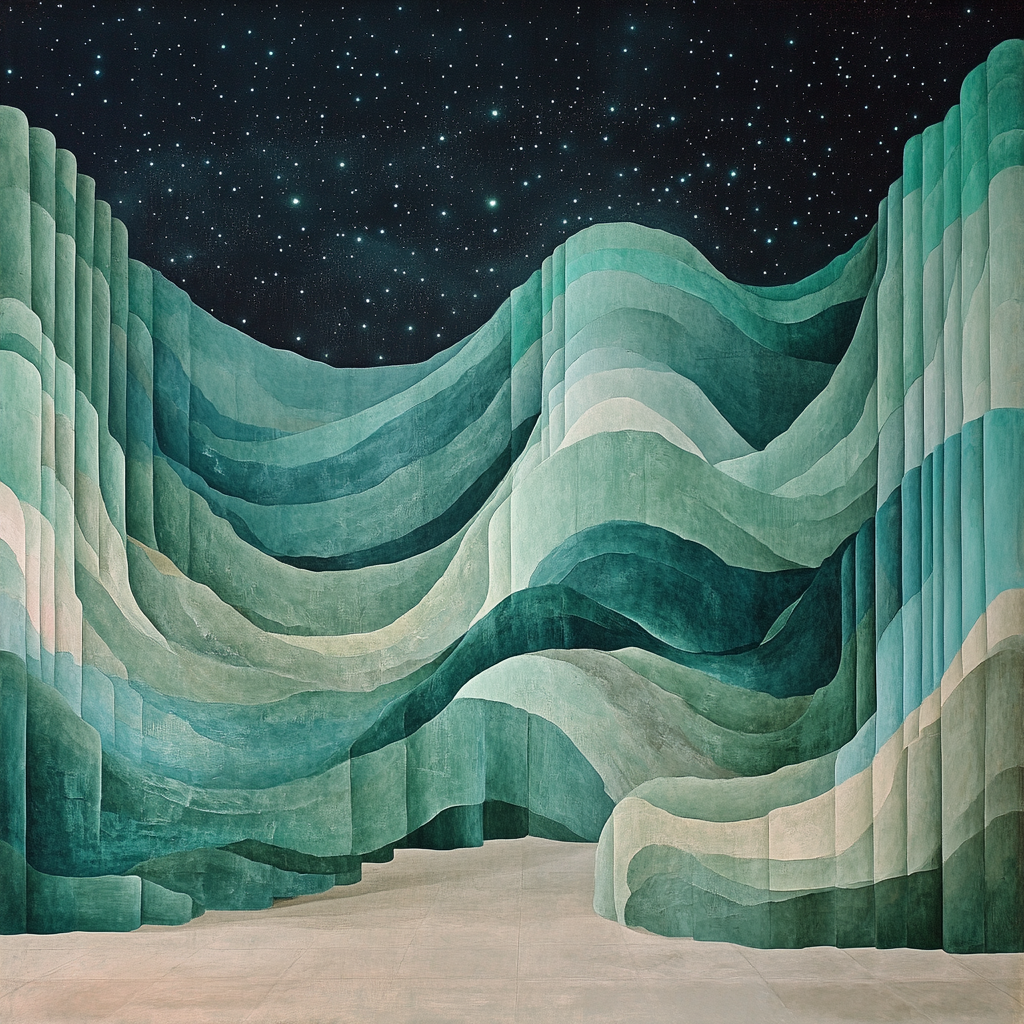 Michelangelo Inspired Aurora Strata Numbered painting kits