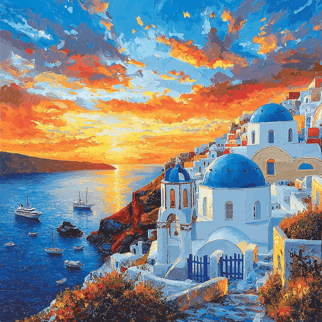 Oia Village Paint By Numbers