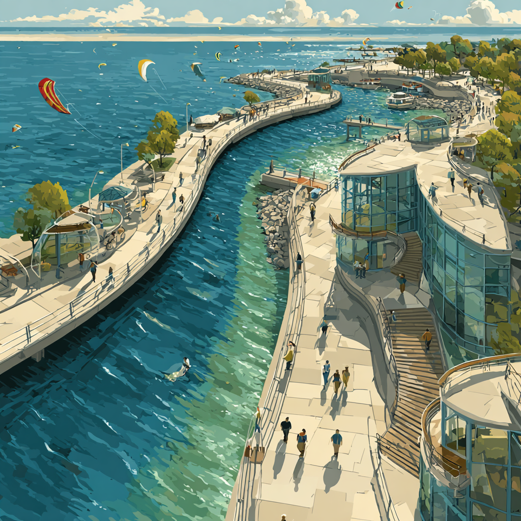 Qingdao Waterfront Boardwalk China Numbered painting kits