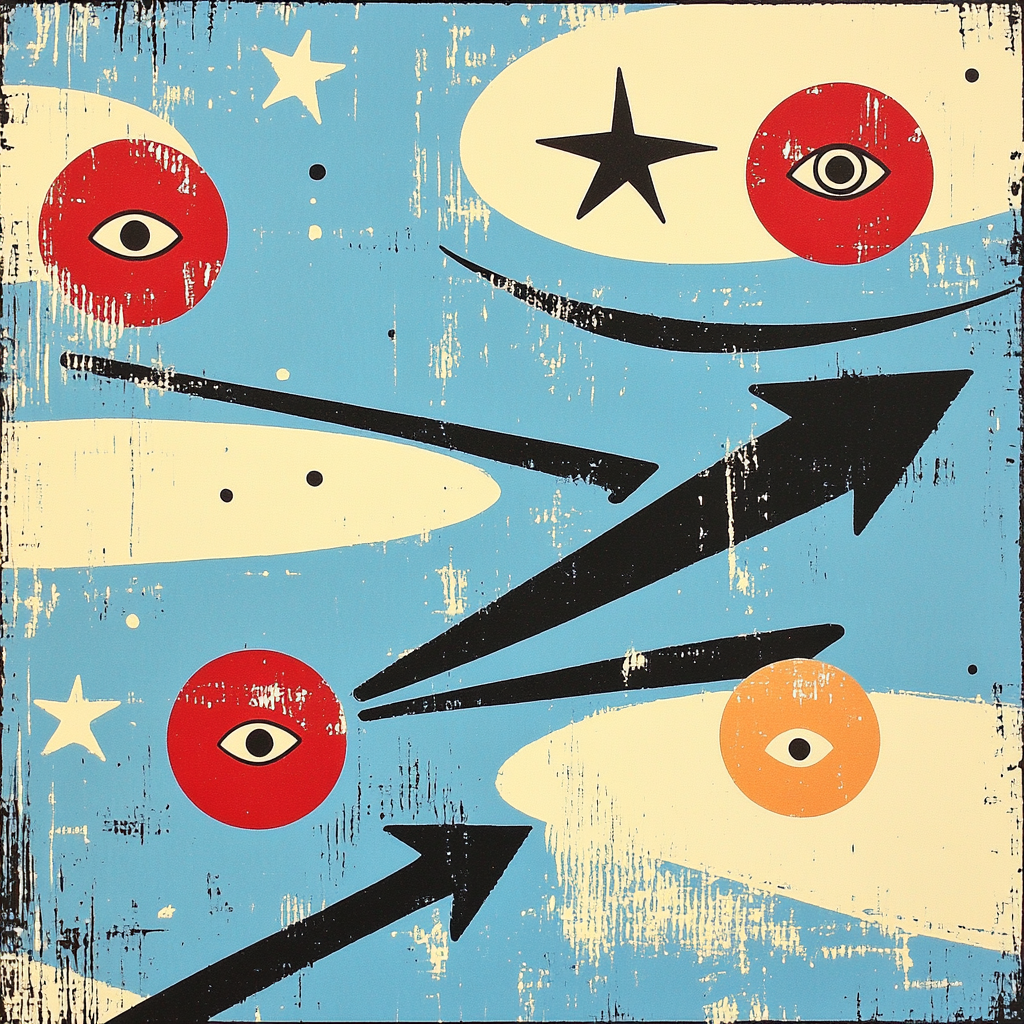 Joan Miró Inspired Celestial Navigation painting number kit