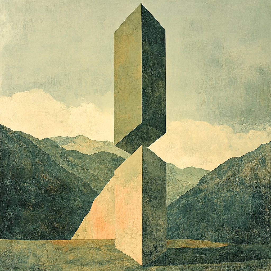 Paul Cézanne Inspired Abstract Mont Sainte Geometry painting number kit