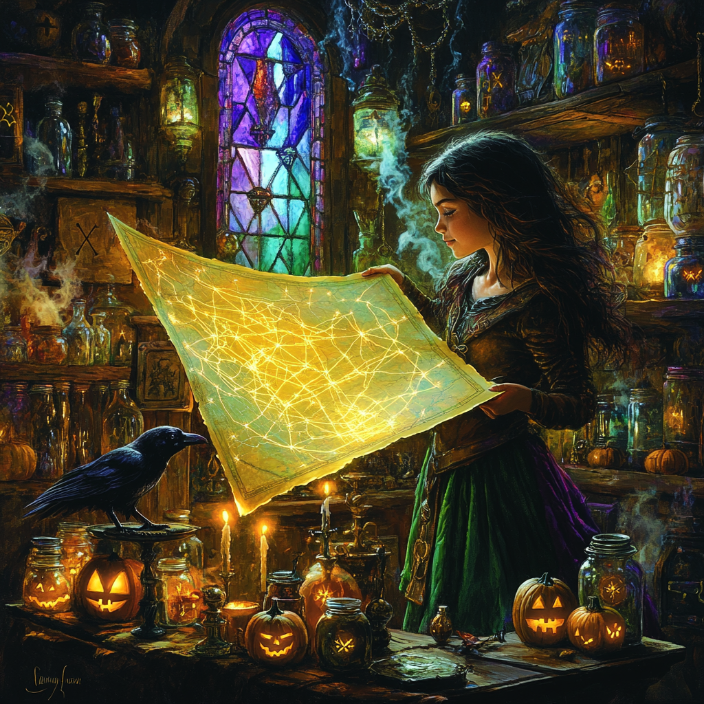 Witchs Market Of Forgotten Maps Numbered painting kits