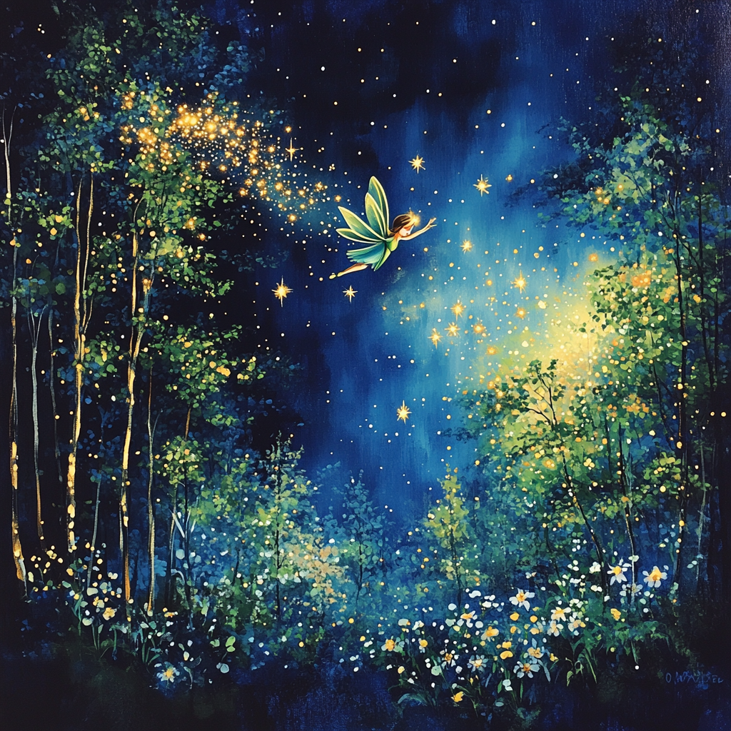 Tinker Bells Moonlit Pixie Flight Number painting