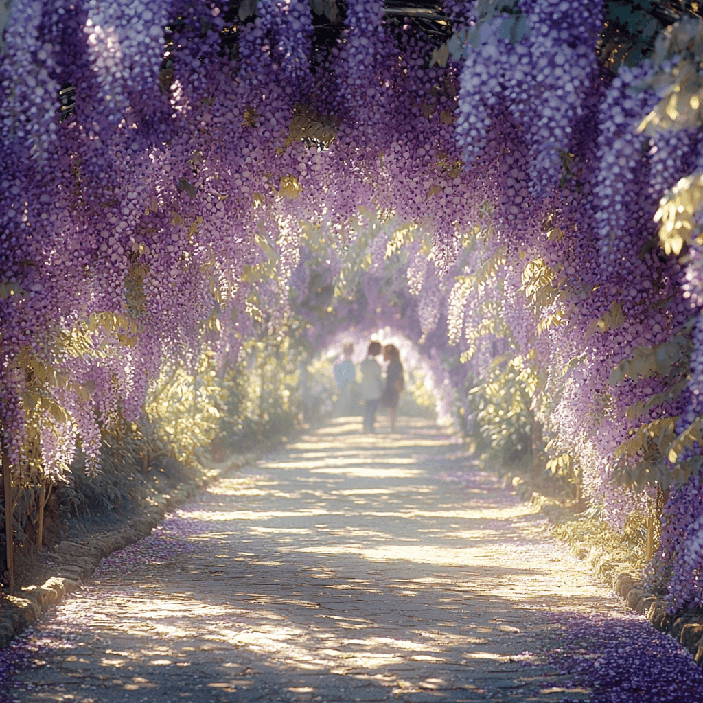 Wisteria Tunnel Number Painting