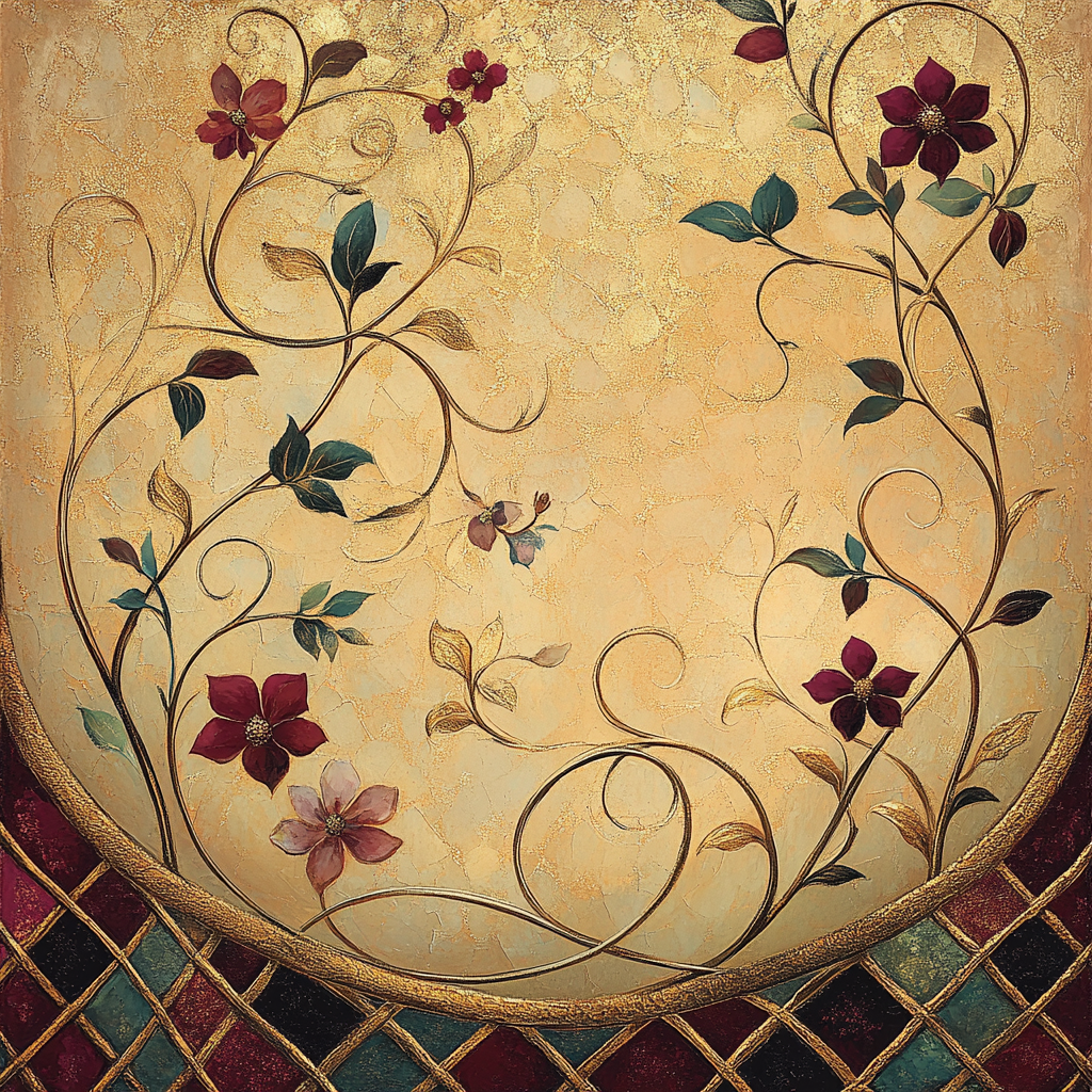 Gustav Klimt Inspired Cosmic Garden paint by numbers