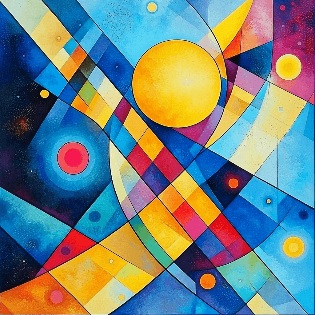 Kandinsky Inspired Dancing Colors Paint By Color