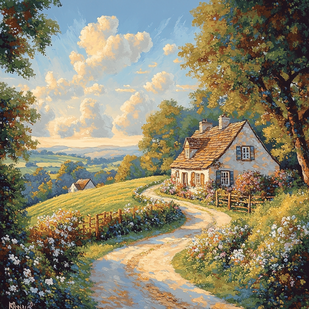 John Constable Inspired Countryside Morning Numbered painting kits