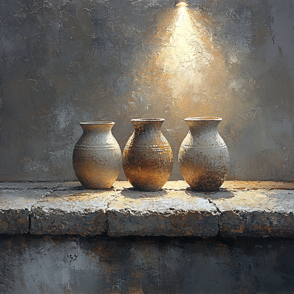 Diego Velázquez Inspired Ceramic Water Jugs At Dusk DIY paint by numbers