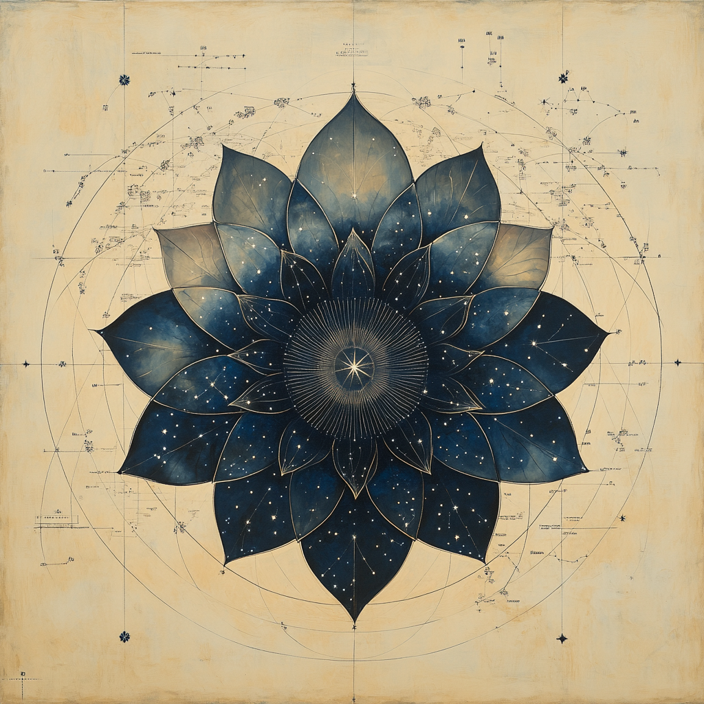 Leonardo Da Vinci Inspired Harmonic Constellation Garden Paint by numbers art