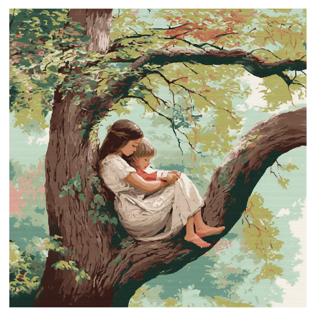 A Mother's Hug Number Painting