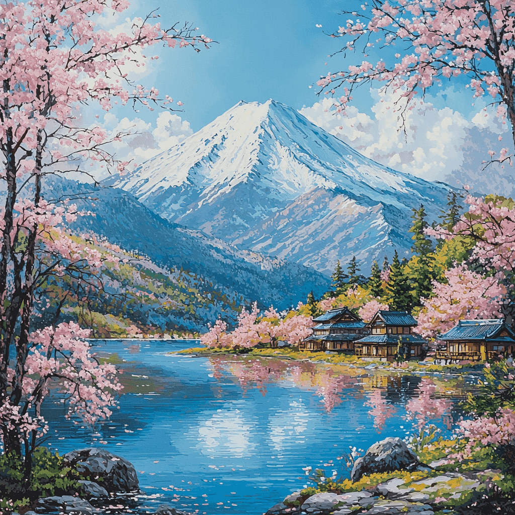Mount Fuji - Japan Number Painting