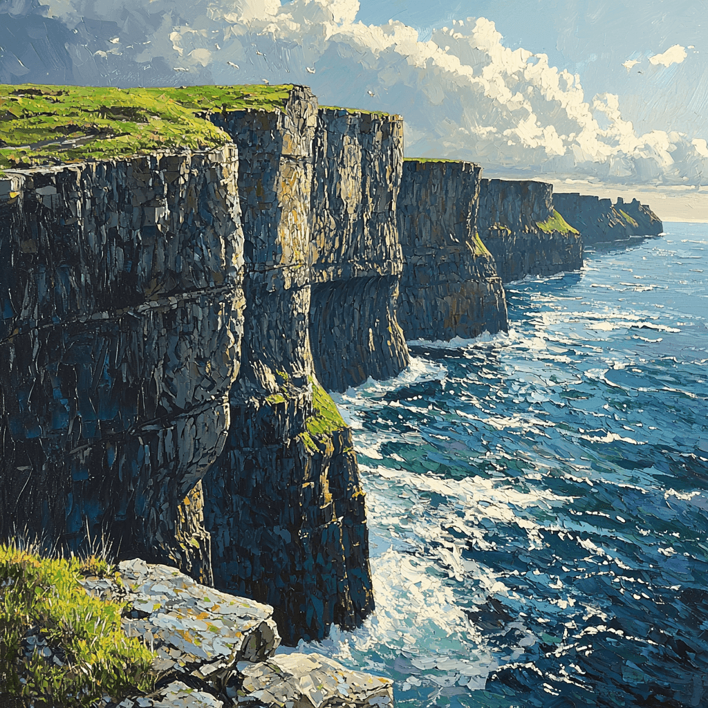 Cliffs Of Moher - County Clare, Ireland Number Painting