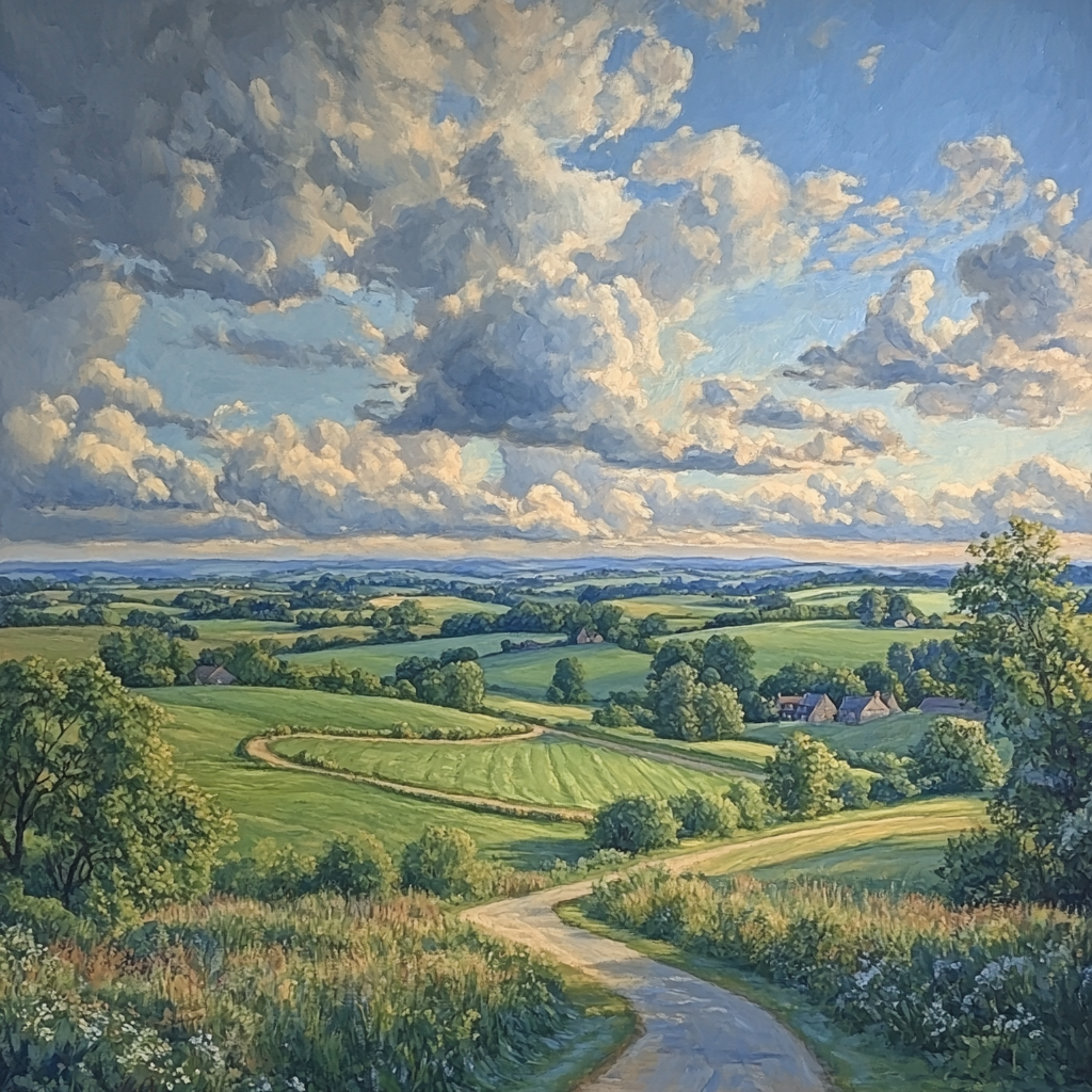 John Constable Inspired Countryside Landscape Numbered painting kits