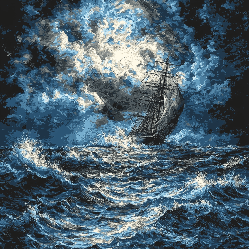 J.M.W. Turner Inspired Turner's Stormy Seascape Paint By Numbers