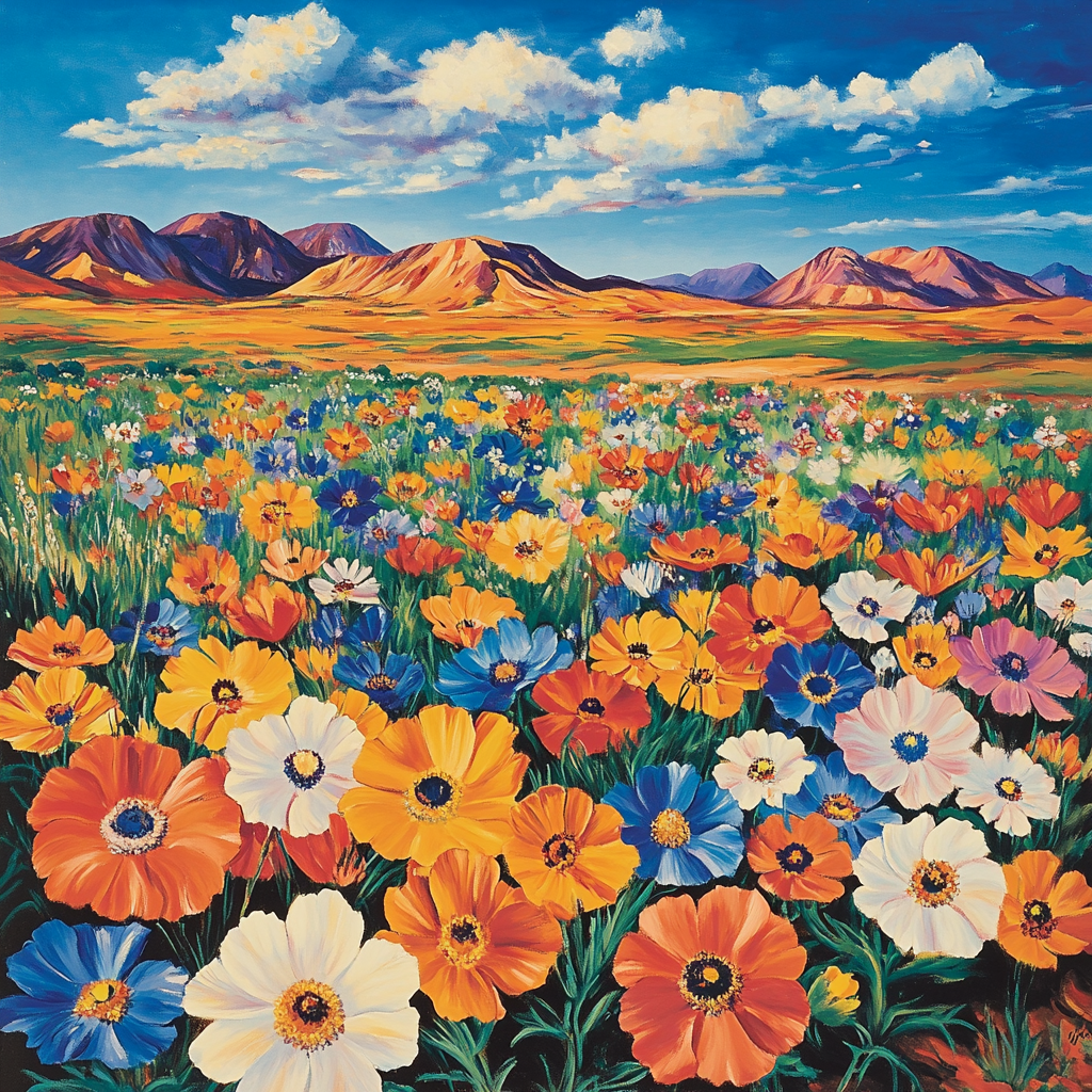 Georgia OKeeffe Inspired Desert Bloom Paint by numbers kits