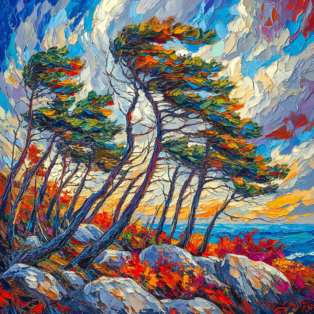 Arthur Lismer Inspired Autumn Windswept Pines Painting by numbers kit
