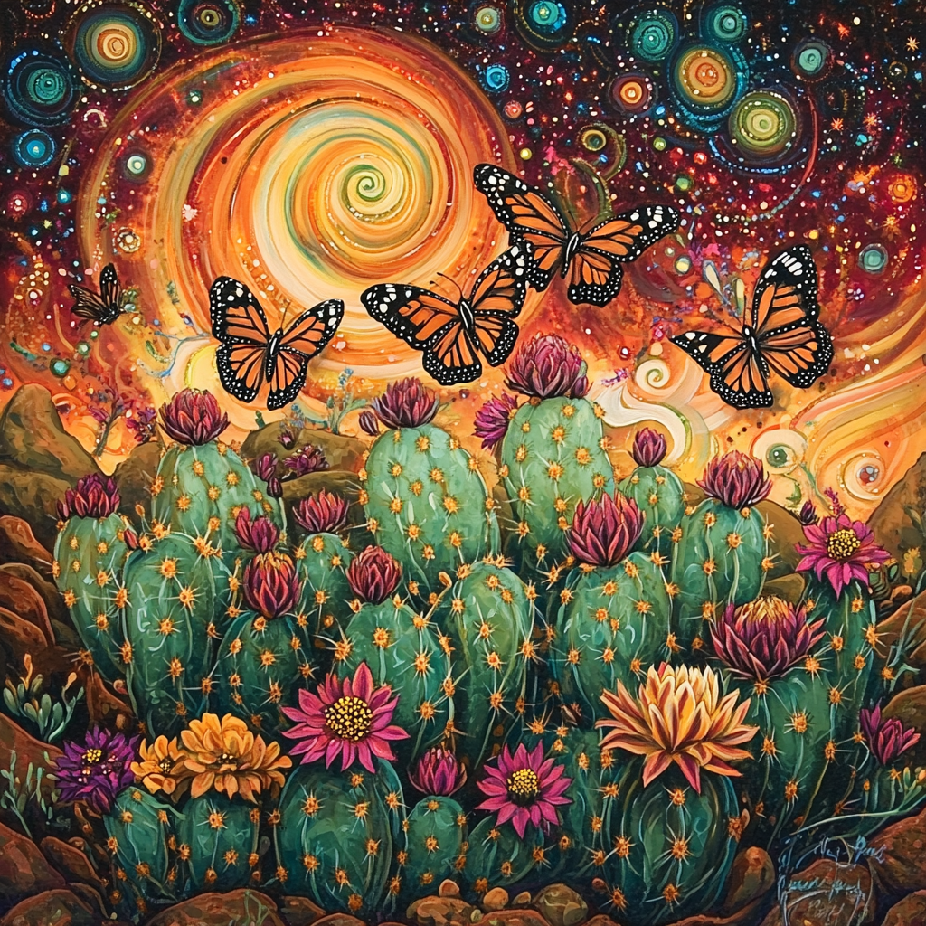 Frida Kahlo Inspired Symbolic Resilience Number painting