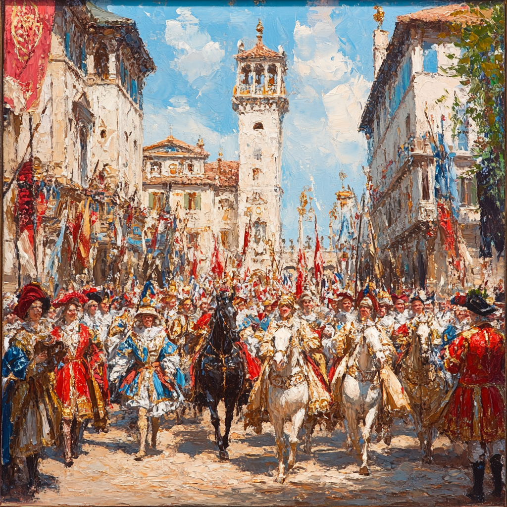 Veronese Inspired Festive Procession Paint by numbers kits