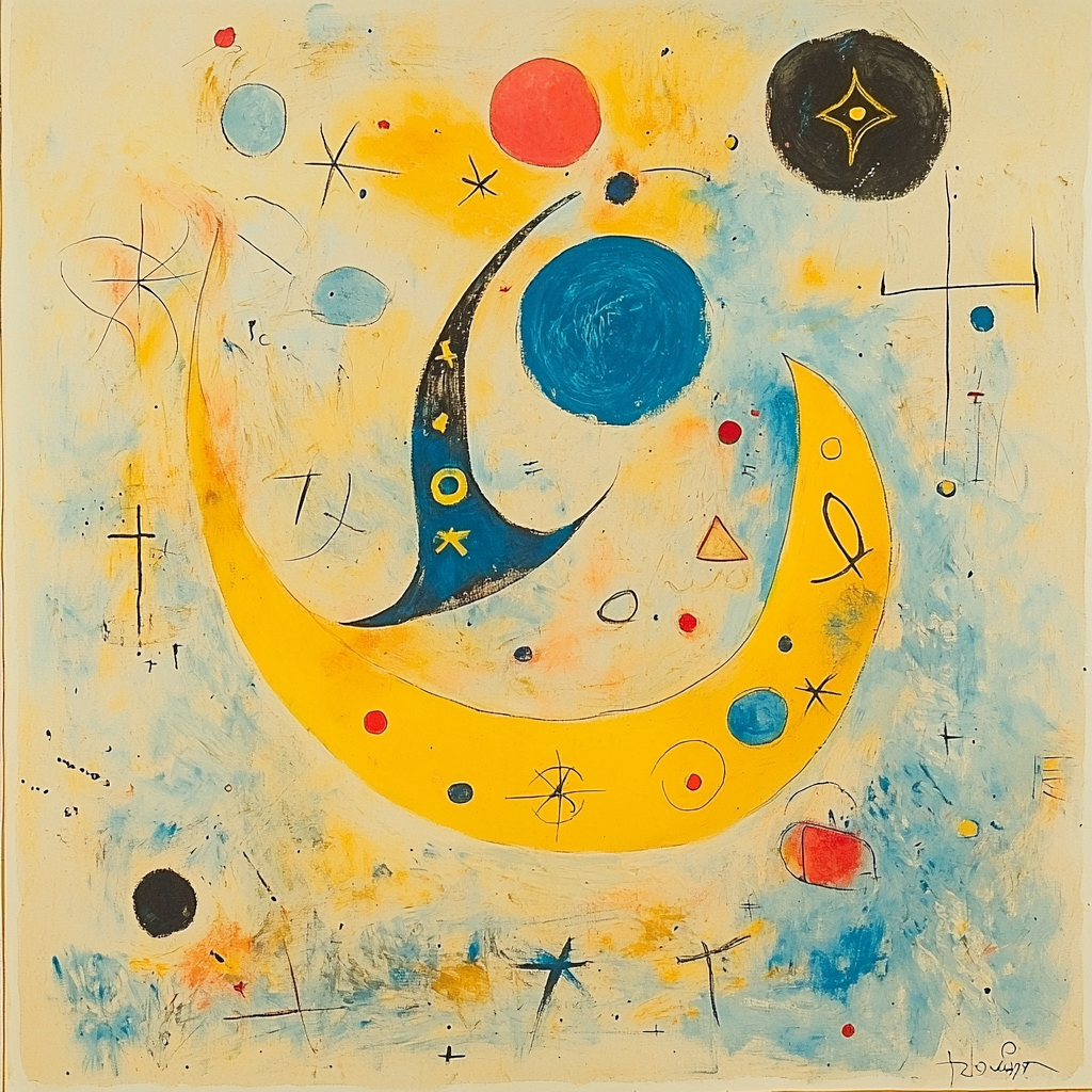 Joan Miró Inspired Mysterious Symbols Paint By Numbers Art