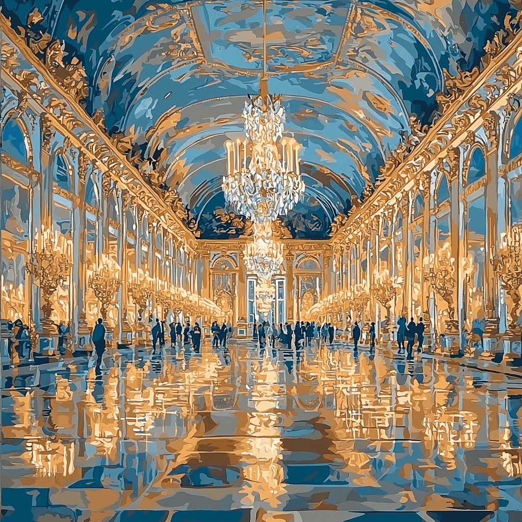 Hall Of Mirrors, Versailles Numbered Painting Kits