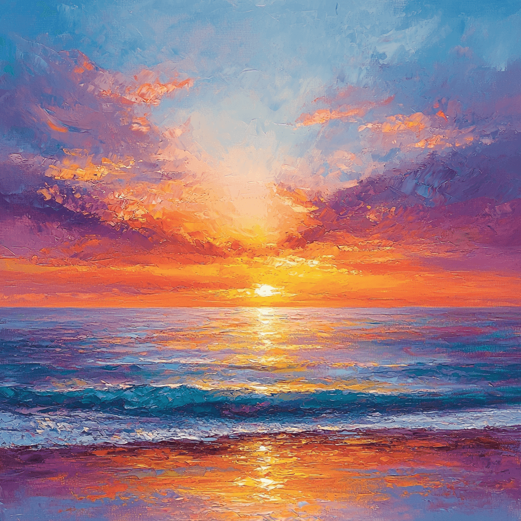 J.M.W. Turner Inspired Radiant Sunset DIY Paint By Numbers