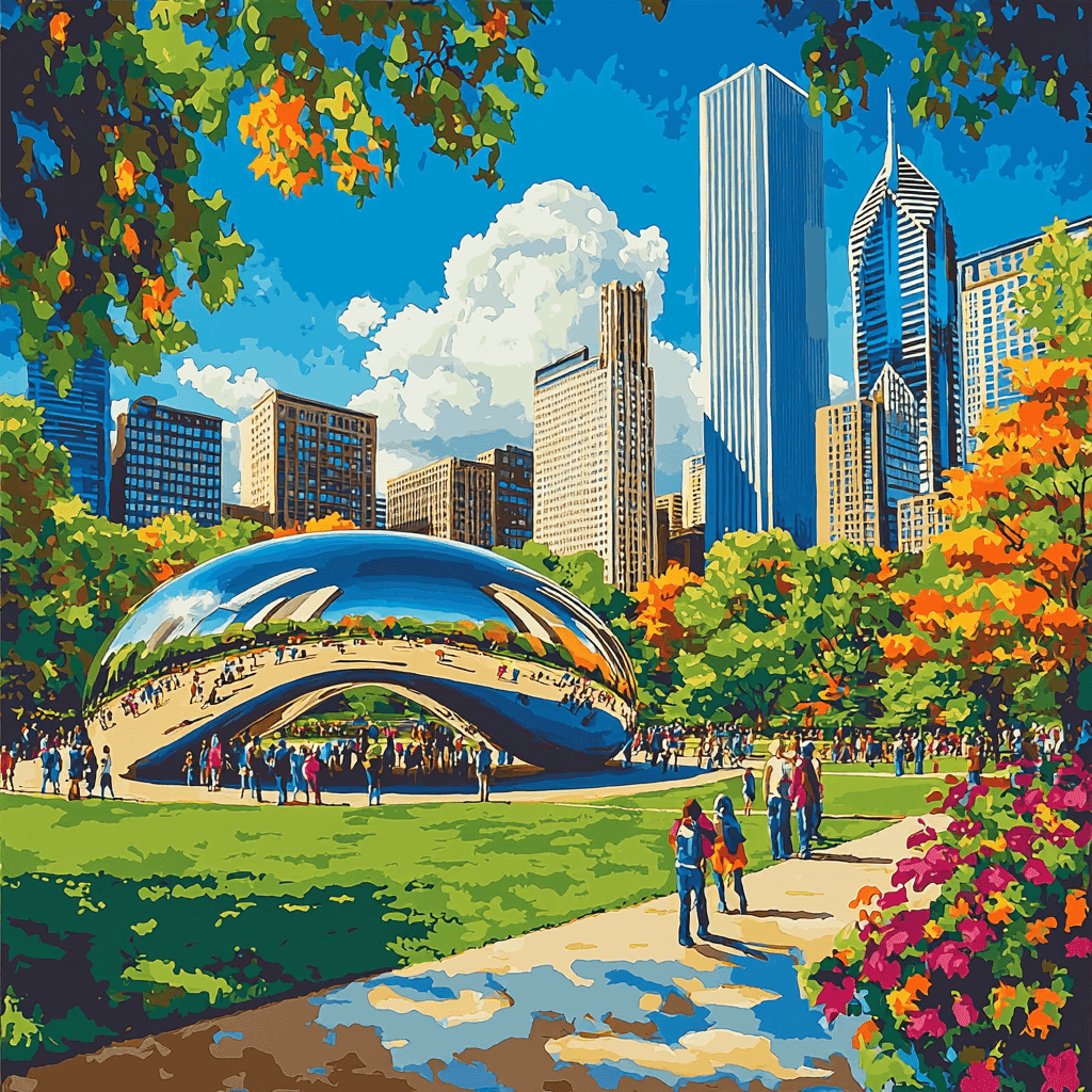 Millennium Park - Chicago, USA DIY Paint By Numbers