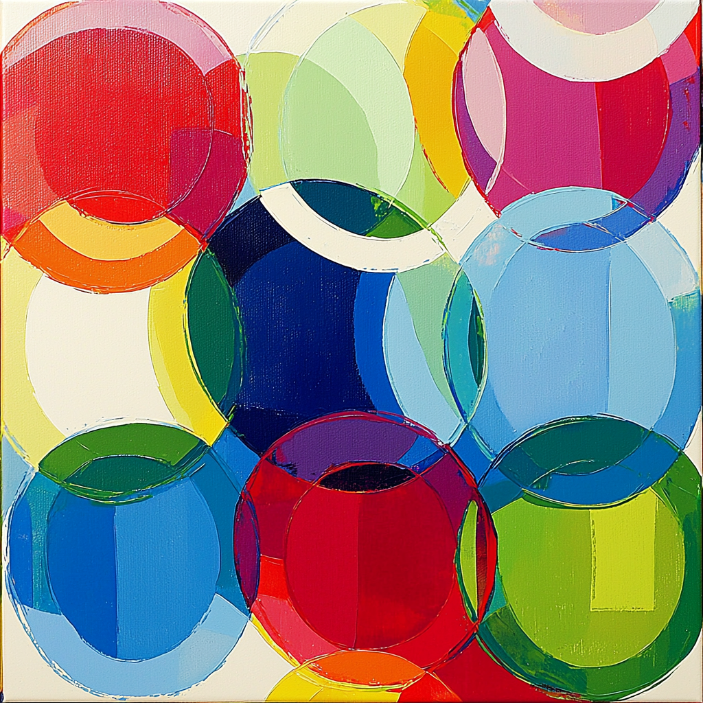 Georges Seurat Inspired Harmonious Circles Painting Number Kit