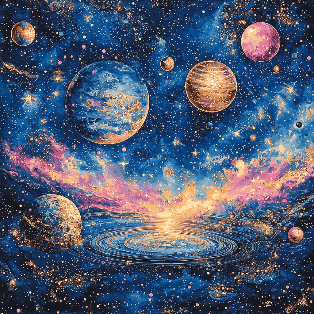 Salvador Dali Inspired Planetary Dreams DIY Paint By Numbers
