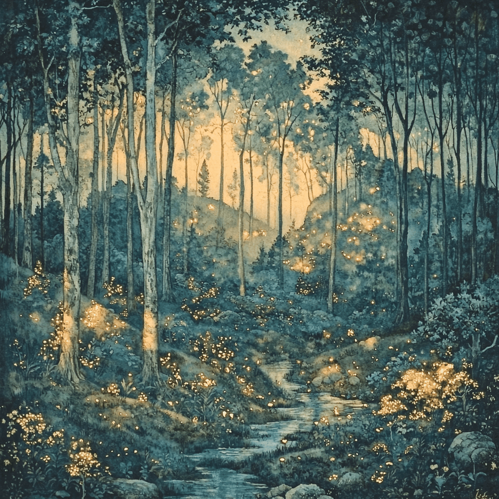 Arthur Rackham Inspired Mysterious Woods Paint By Numbers