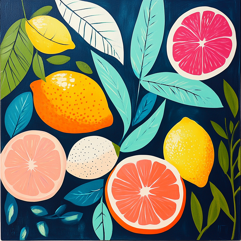 Henri Matisse Inspired Fruit Platter Paint by numbers art
