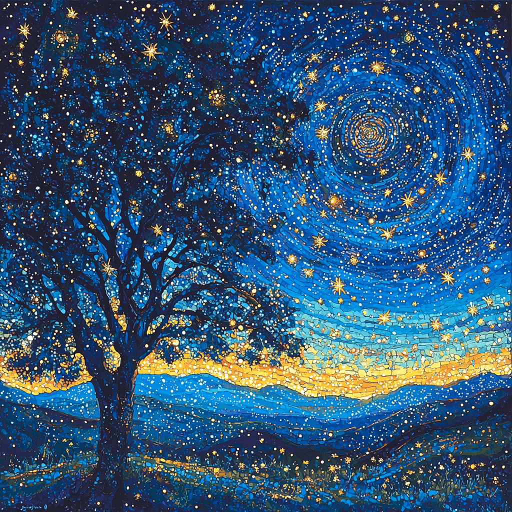 Alex Grey Inspired Dazzling Starry Horizon Paint By Numbers Art