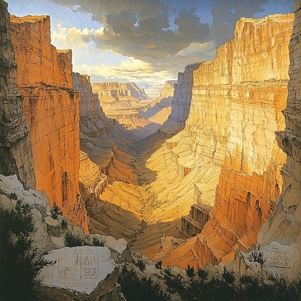 Michelangelo Inspired Canyon Echo paint by color