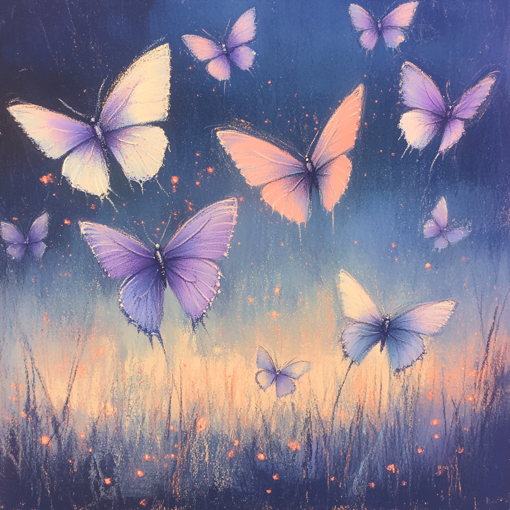 Edgar Degas Inspired Butterfly Nocturne Paint by numbers art