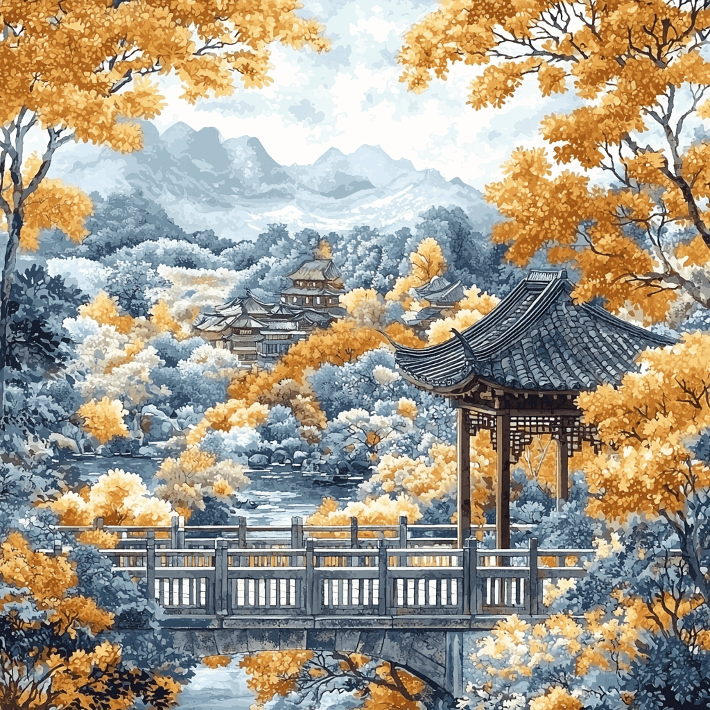 Katsushika Hokusai Inspired Intricate Oriental Splendor Numbered Painting Kits