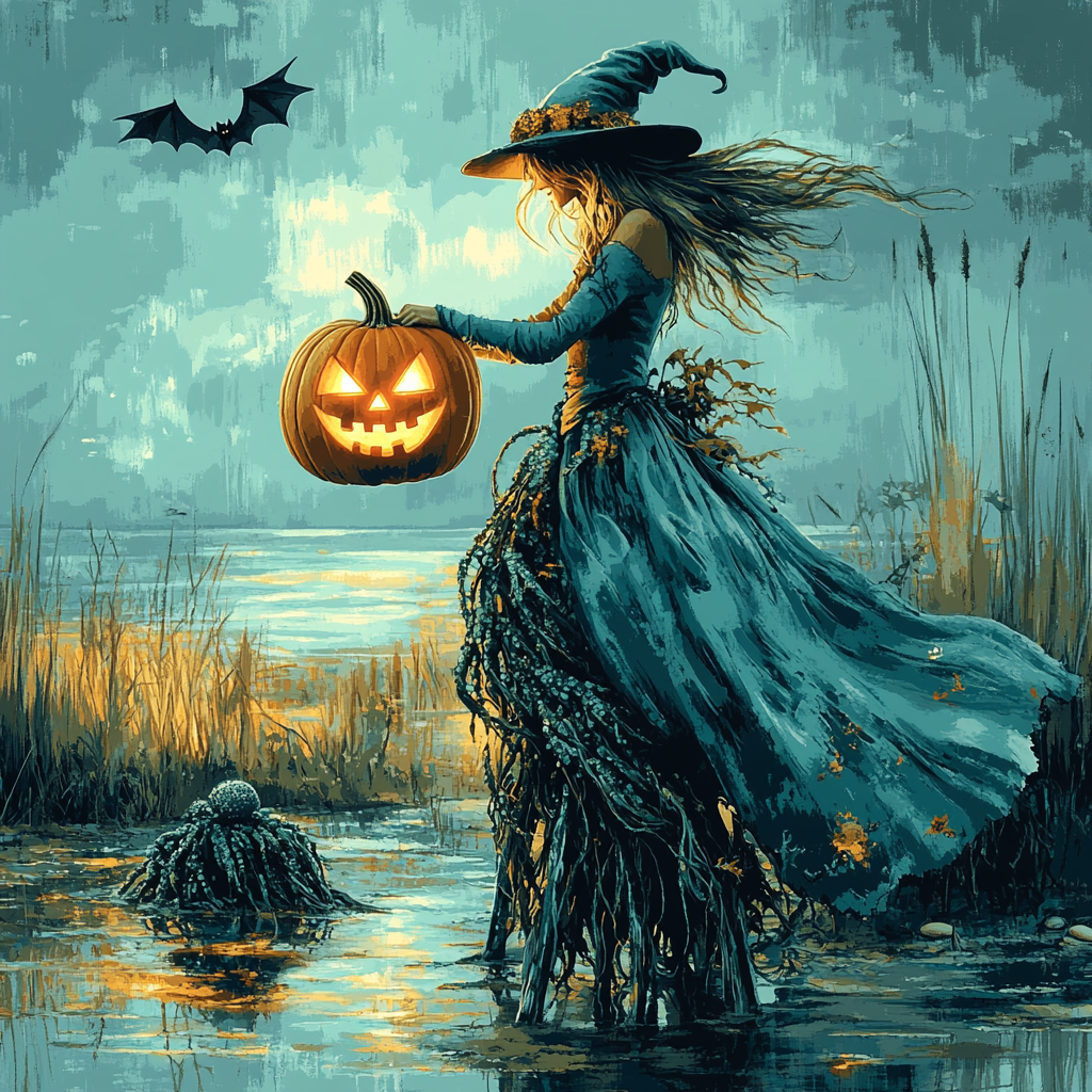 Lantern Witch Of The Salt Marsh painting number kit