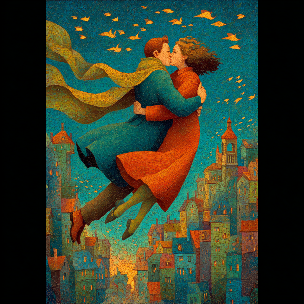 Marc Chagall Inspired Lovers In Dreamscape Paint by numbers kits