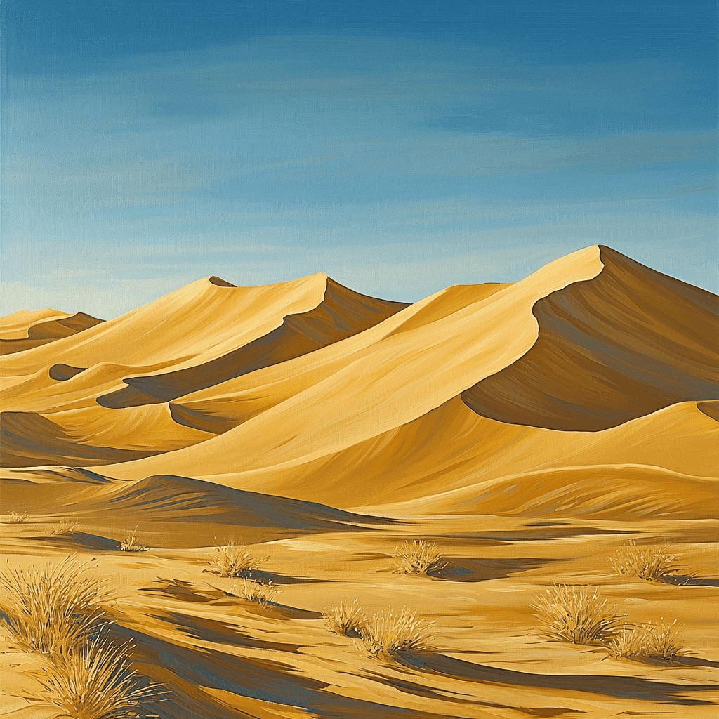 The Singing Sand Dunes Of Qatar Numbered Painting Kits
