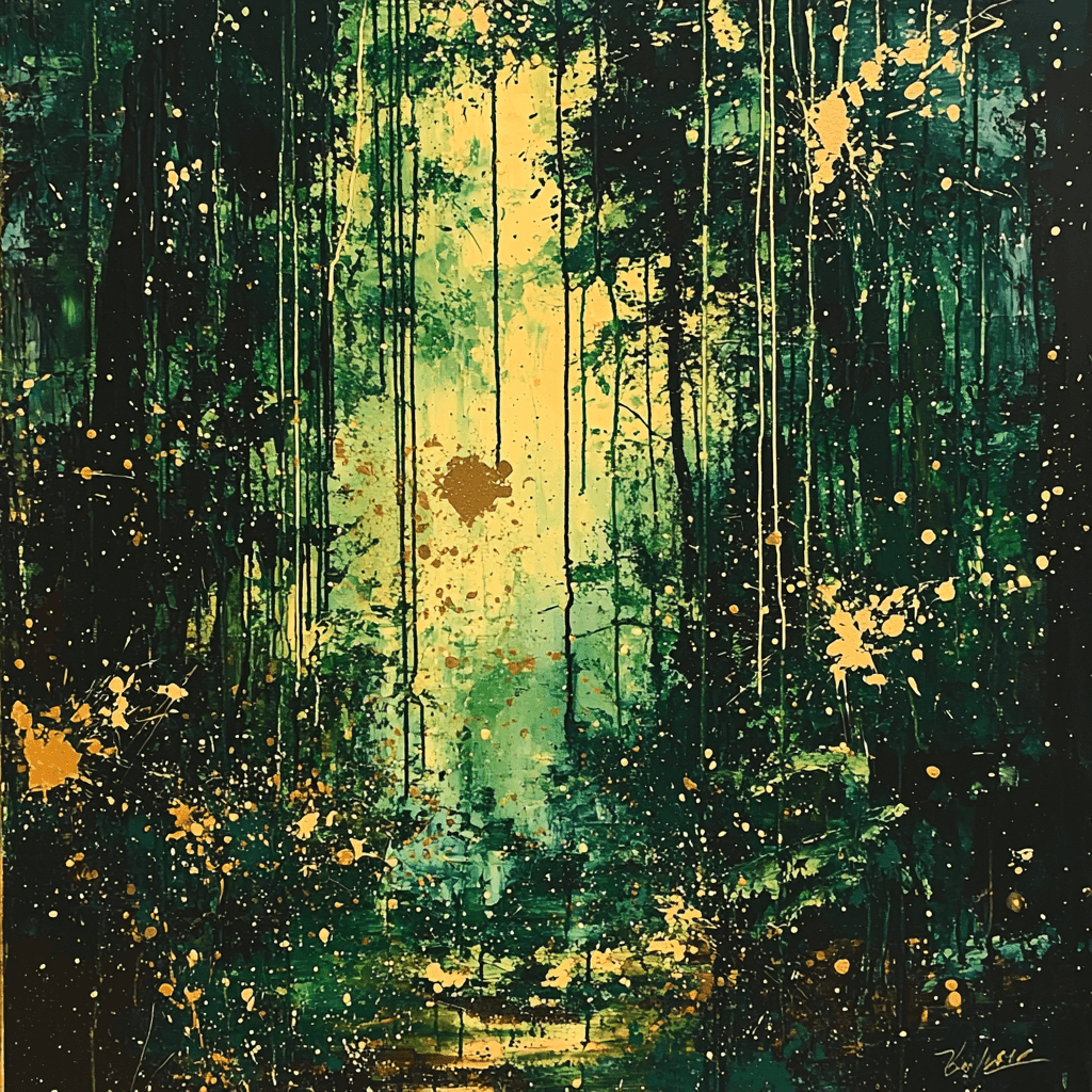 Jackson Pollock Inspired Mystical Wildlife Painting By Numbers Kit
