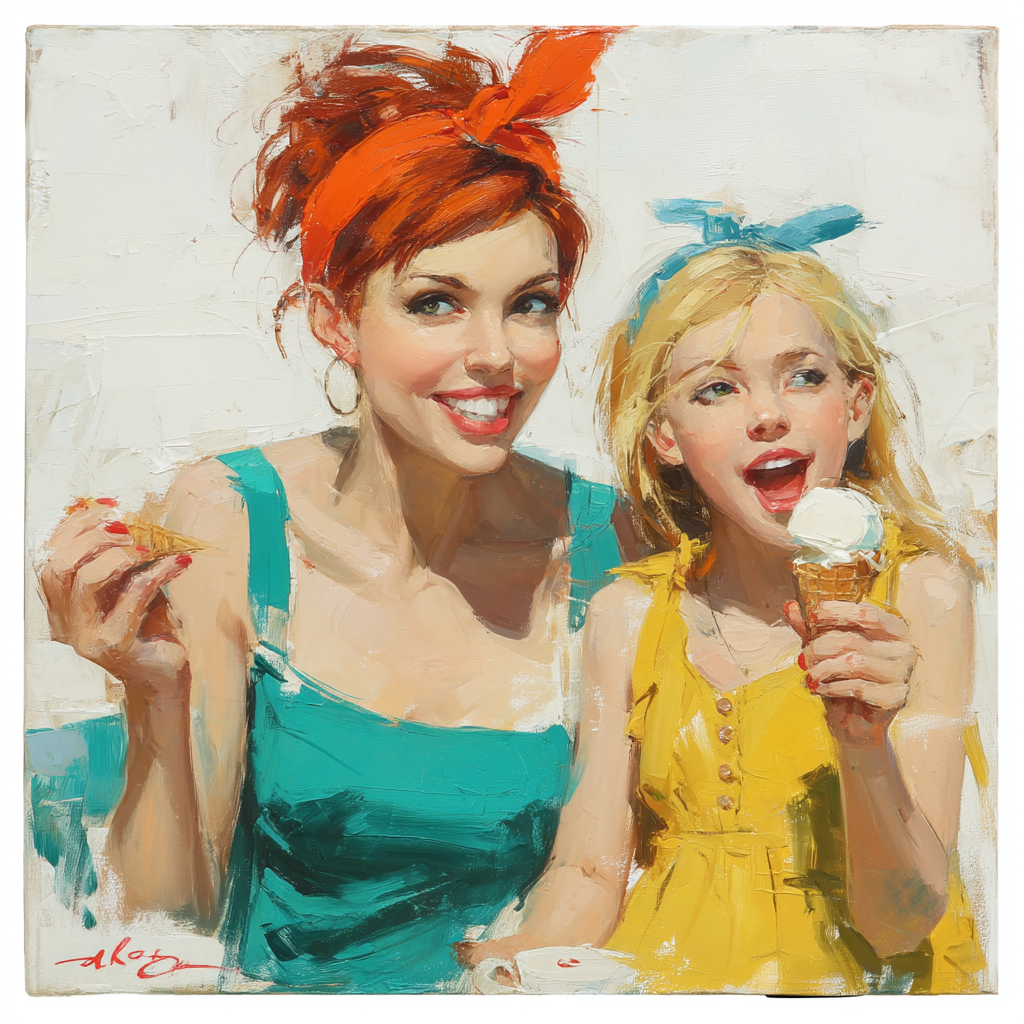 Sharing A Sweet Moment Painting Number Kit