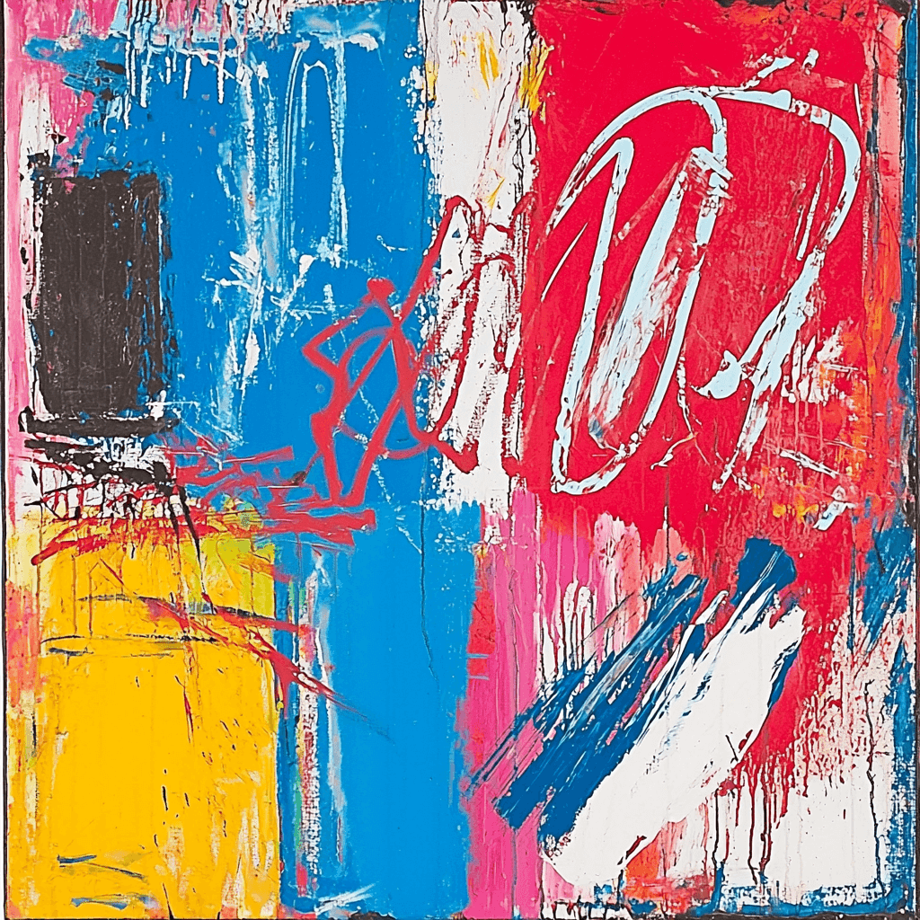 Jean-Michel Basquiat Inspired Vibrant Connections Paint By Color