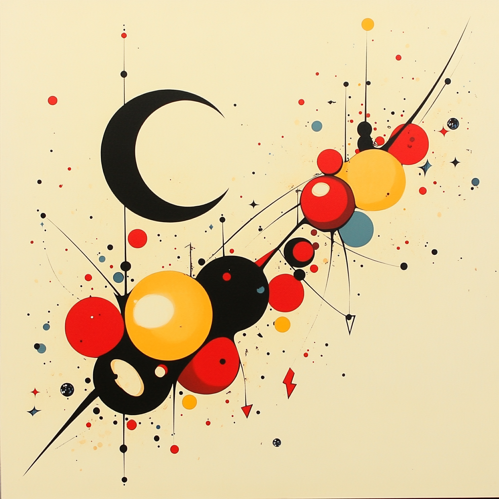 Joan Miró Inspired Luminous Constellation Numbered painting kits
