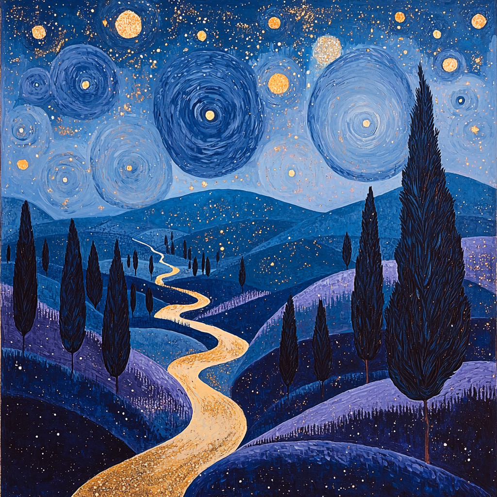 Paul Cézanne Inspired Serene Cosmic Whispers Paint By Numbers