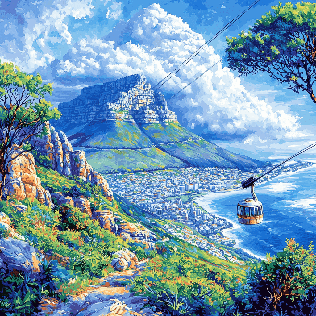 Table Mountain - Cape Town, South Africa DIY Paint By Numbers