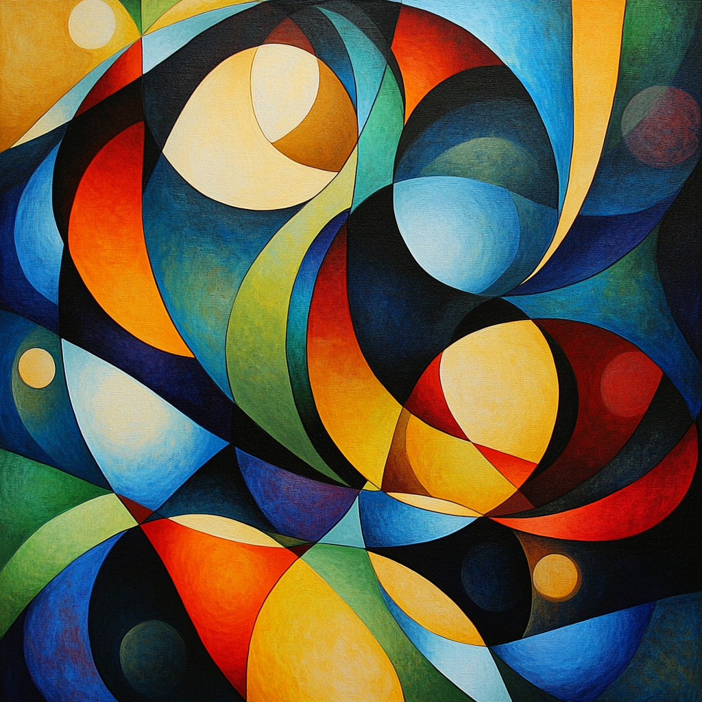 Wassily Kandinsky Inspired Abstract Symphony Number painting