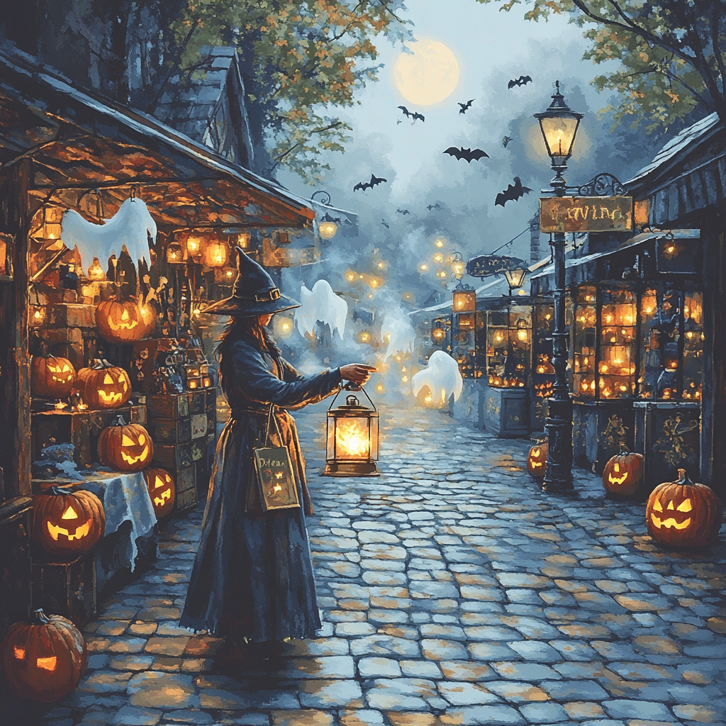 Haunted Lantern Market paint by color